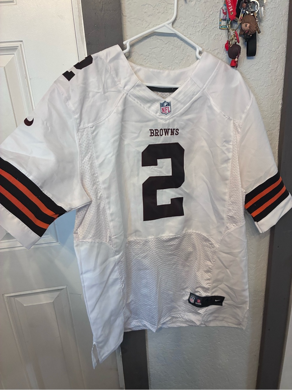 NFL White and Black Performance Jersey with Nike Patch